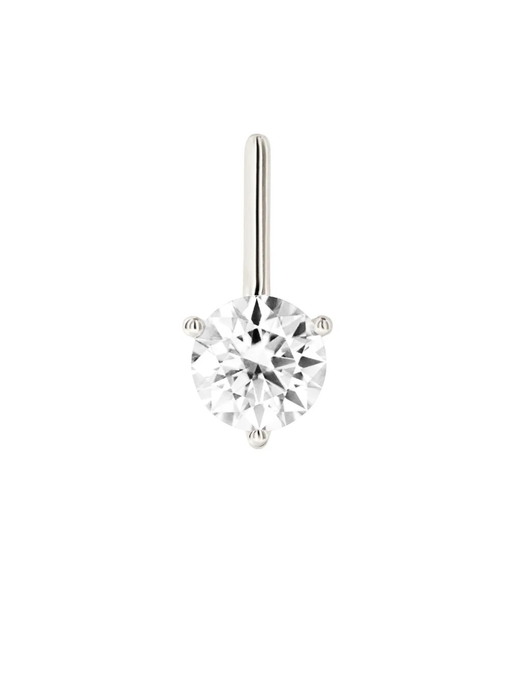 DORSEY HENDRY ROUND-CUT BAR STUD EARRING IN 1.25CT MOISSANITE